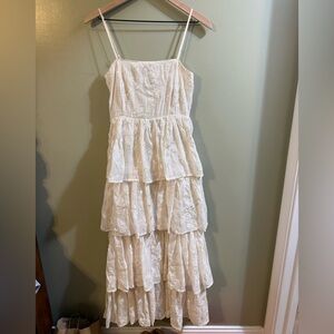 STATE Cream Embroidered Dress